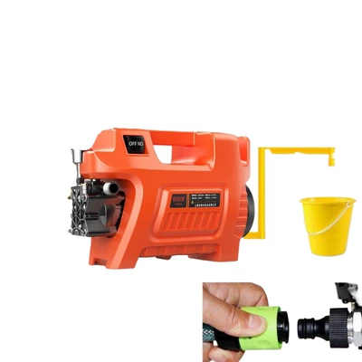 Washing Artifact Portable Water Gun Brush: Portable car washer