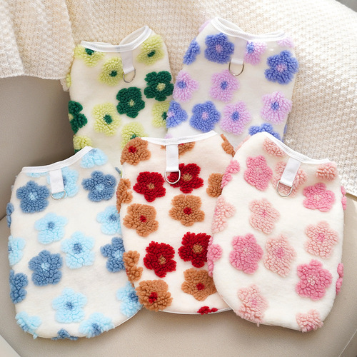 Cross-border pet clothing winter and autumn plush double-layer universal cat and dog warming dog vest cat accessories Teddy