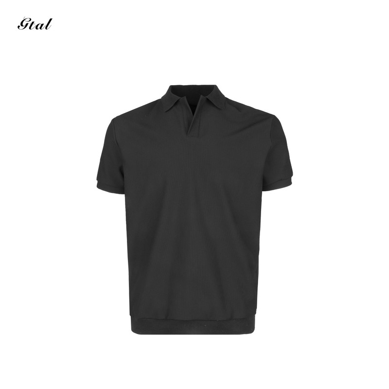Gtal 同系 アメリカン シーガルカラー POLOシャツ 半袖 メンズ 軽量 通勤 ビジネス ニット ストレッチ ボード Tシャツ|undefined