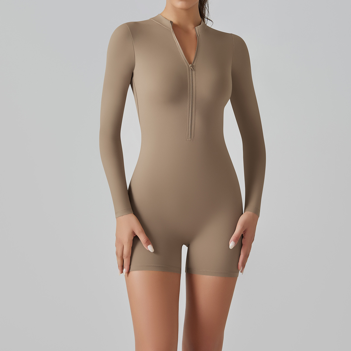206g Weight Long Sleeve Sleeve Length Nylon, Cotton Blend Fabric Type Regular Top Length Rompers Pants Type Fitness, Running, Sports Occasion Round Neck Neckline Solid Color Pattern Simple Style, Sport Style Style Simple Style Sport Style Solid Color Nylon Cotton Blend Round Neck Tracksuit Rompers 81