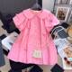 Girls' Summer Short-sleeved dress 2025 New Style Sweet Cute Girl Trendy Love Princess Dress
