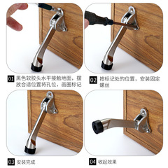 Foot-operated door suction anti-collision door block door block wind-proof door block artifact foot-operated stop door limiter positioning