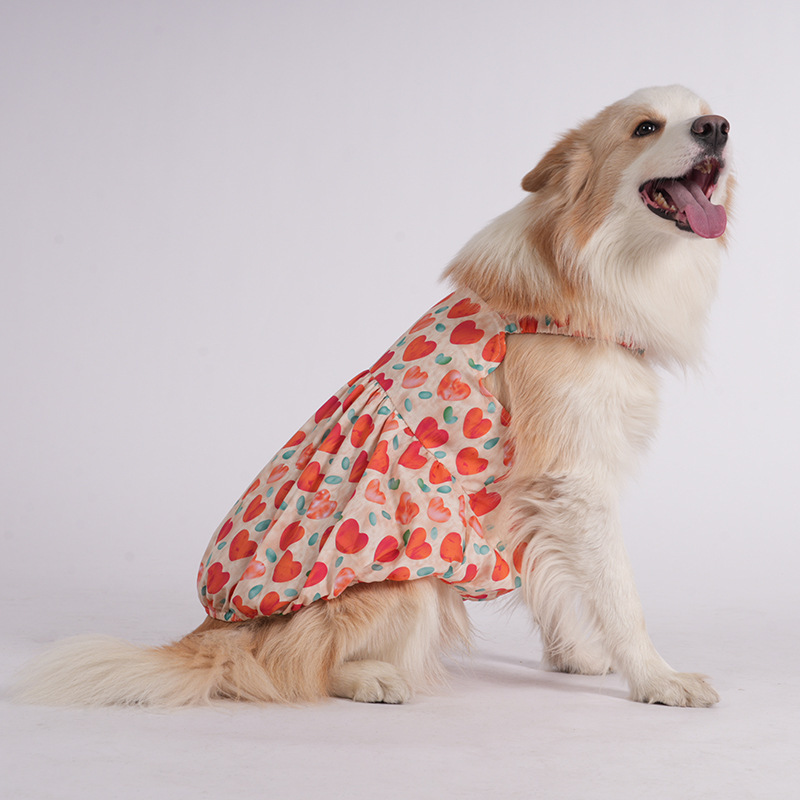 ドーパミンペットプリンセスドレス純綿薄手ペット服犬服ボーダーコリーゴールデンレトリバー大型犬用ユニバーサルパンプキンスカート|undefined
