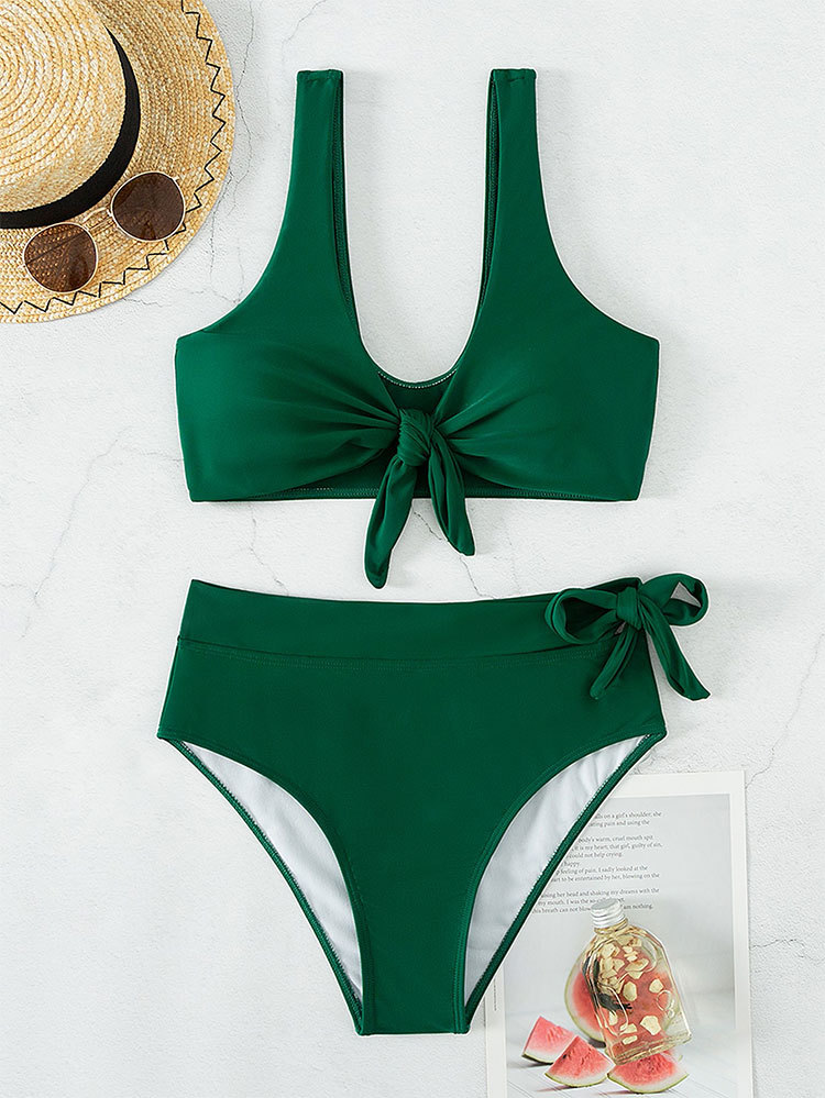 175g Weight Sexy Feel Of Sensation Mid Waist Panties Waist Bralette Bra Category Nylon Fabric Type split swimsuit Tops Type 2 Pieces Set Quantity Swimming Pool, Beach Occasion Solid Color Pattern Women's Gender Women's Solid Color 2 Pieces Set Bikinis Swimwear 2