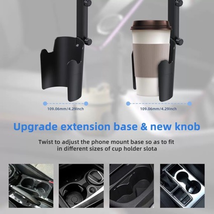 Cross-Border Car Water Cup Holder Phone Stand, Car Cup Holder Magsafe Magnetic Mount, Multifunctional Adjustable Navigation