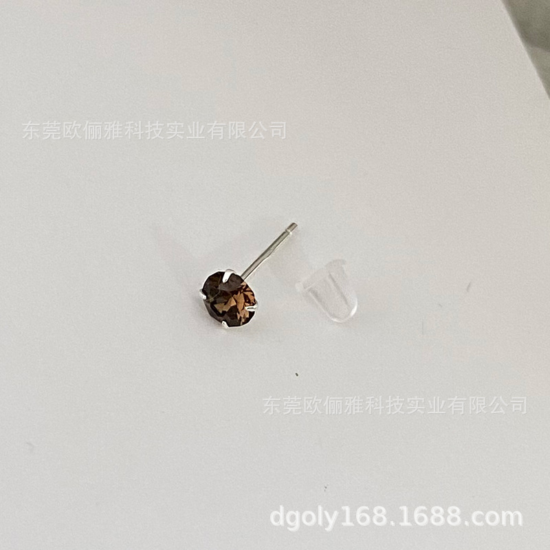225 스모크 쿼츠 컬러 4.1MM 다이아몬드