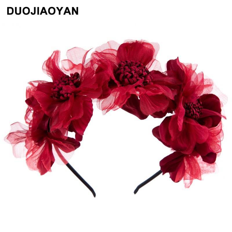 240g Weight Hair Band Hair Accessories Type No Quantity Holiday, Daily Occasion Cloth Material Flower Pattern All Seasons Season Kid'S Gender Cute Style Cute Kid'S Flower Cloth Hair Band 13