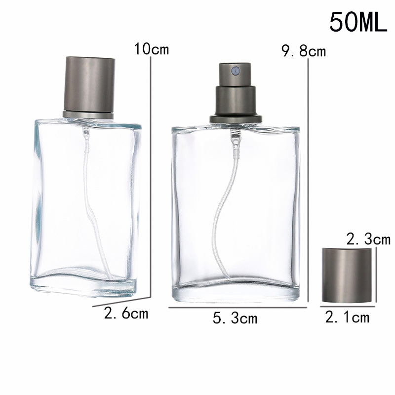 Spot B004-30ml50ml100ml boca de tornillo transparente aerosol de vidrio botella vacía botella de exhibición botella subenvasada