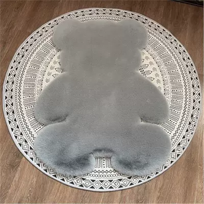 the Bed Bedside Blanket Plush Popular – Car Carpet - d-grey-45x60cm