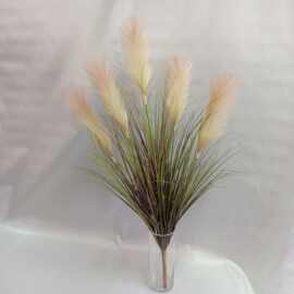 ins风仿真绿植落地家居摆件仿真单支芦苇草植物塑料假洋葱草装饰