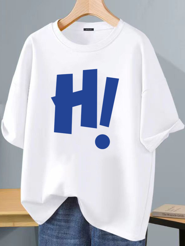 Camiseta de seda helada Hong Kong vientos de diseño letra impresa de cuello redondo camiseta de manga corta para hombres moda versátil hombre casual image 5