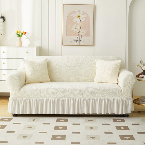 Cross-border jacquard skirt style sofa cover all-in-one universal set four seasons universal sofa cover sofa cushion cover