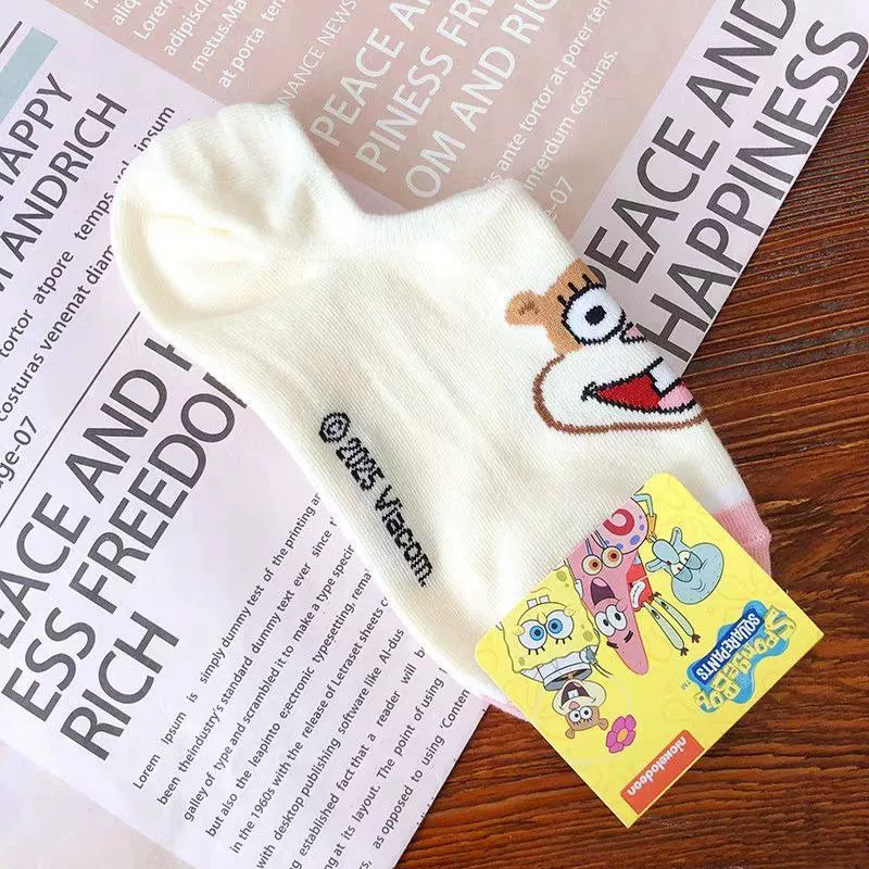 Sponge children's invisible cartoon non-slip comfortable breathable thin socks, autumn