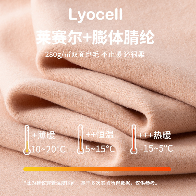 Nuevo traje cálido transfronterizo de terciopelo de doble cara para mujer, cuello redondo de aminoácidos, fondo de color sólido grueso, ropa de otoño, pantalones largos