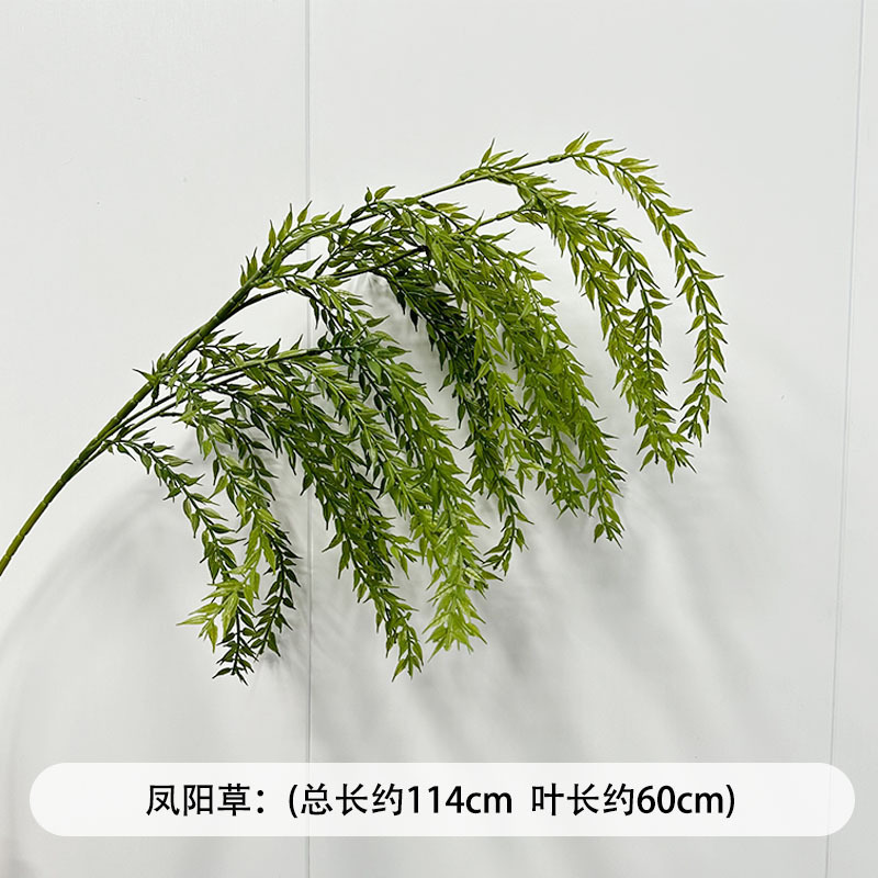 芦荀草绿植花龙须草假花白绿森系婚庆装饰自然风背景插花路引|undefined