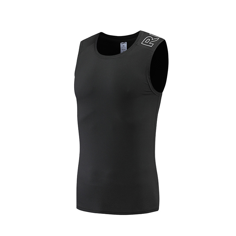 Verano de los hombres de maratón entrenamiento de secado rápido chaleco deportivo fitness sin mangas suelta transpirable chaleco en stock impreso