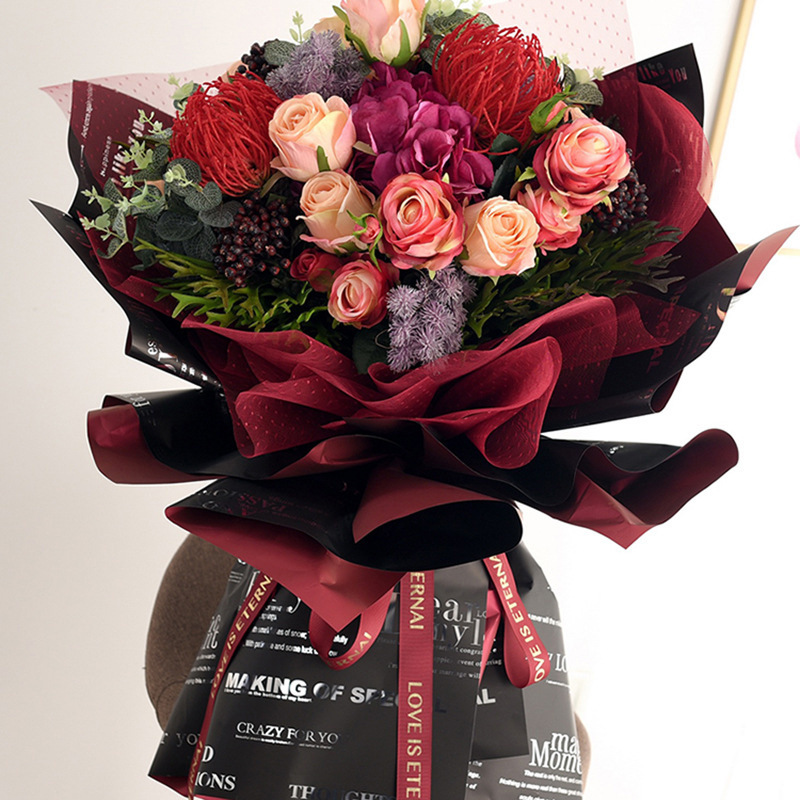 Fábrica de fiestas de flores nuevo papel de embalaje de flores de flor florista de flores de alto lujo papel de embalaje de regalos