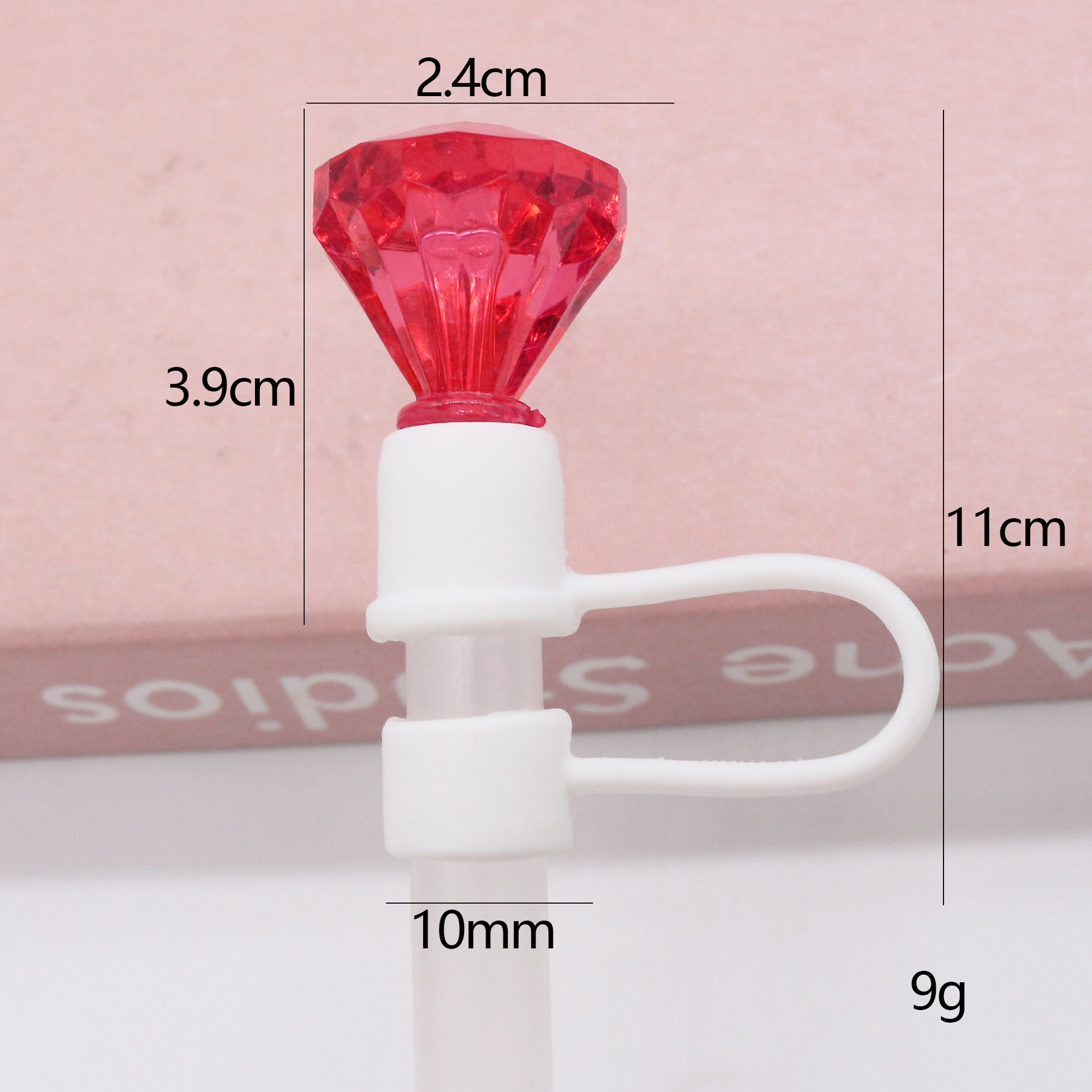 Tapón para pajita de 10 mm más vendido en Amazon, cubierta de silicona de grado alimenticio para pajita, tapón para pajita con diseño de dibujos animados en 3D, stock disponible del fabricante.