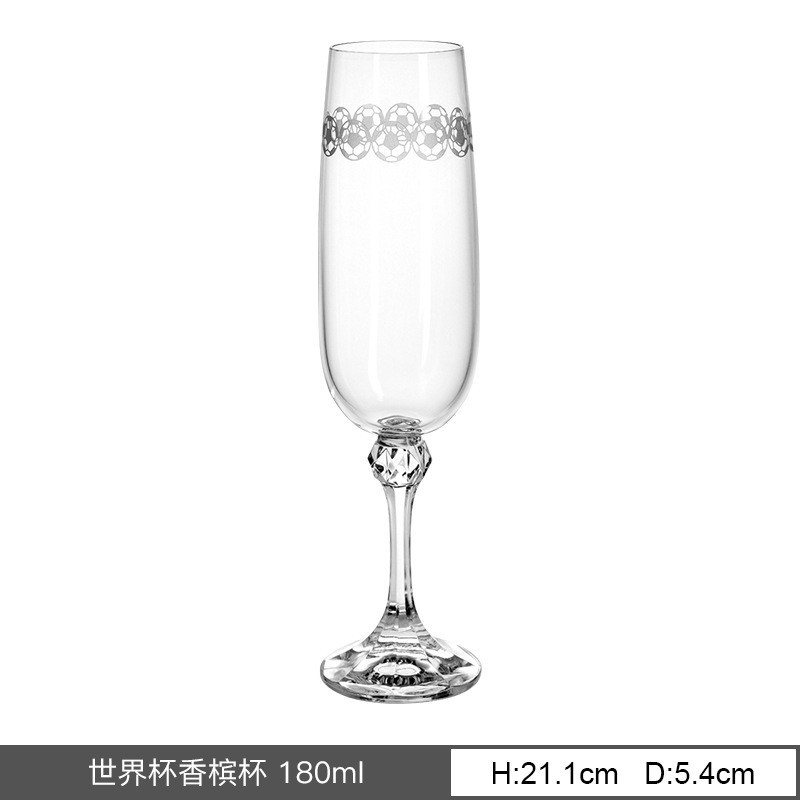 Importación de cristal sin plomo tazas de vino lujosas tazas de alto pie francesas tazas de champagne tazas de vino personalizadas al por mayor