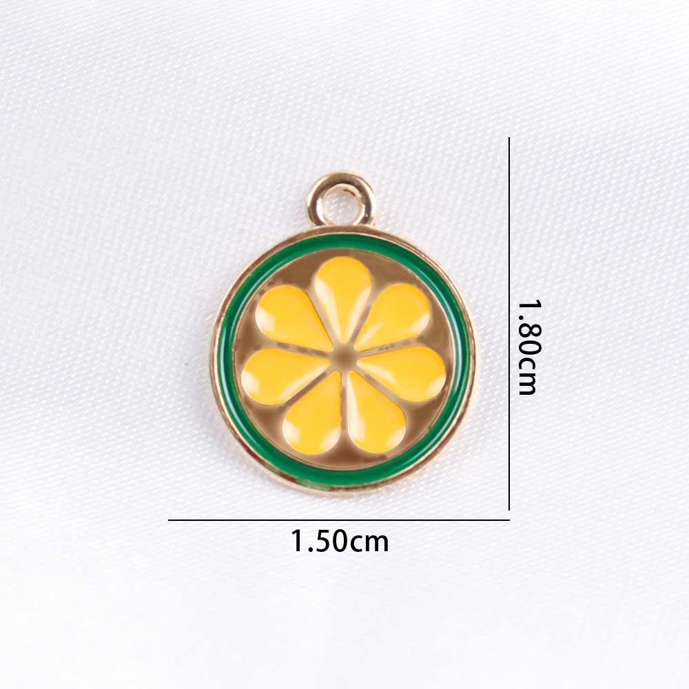 Colgante de frutas de aleación con gota de aceite, DIY pulseras y pendientes