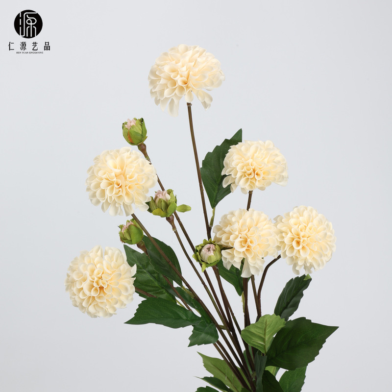 Factory Direct Sales Dutch Marigold Chrysanthemum Ping Pong Chrysanthemum Home Decor Flower Arrangement Accessories Moisturizing Bouquet