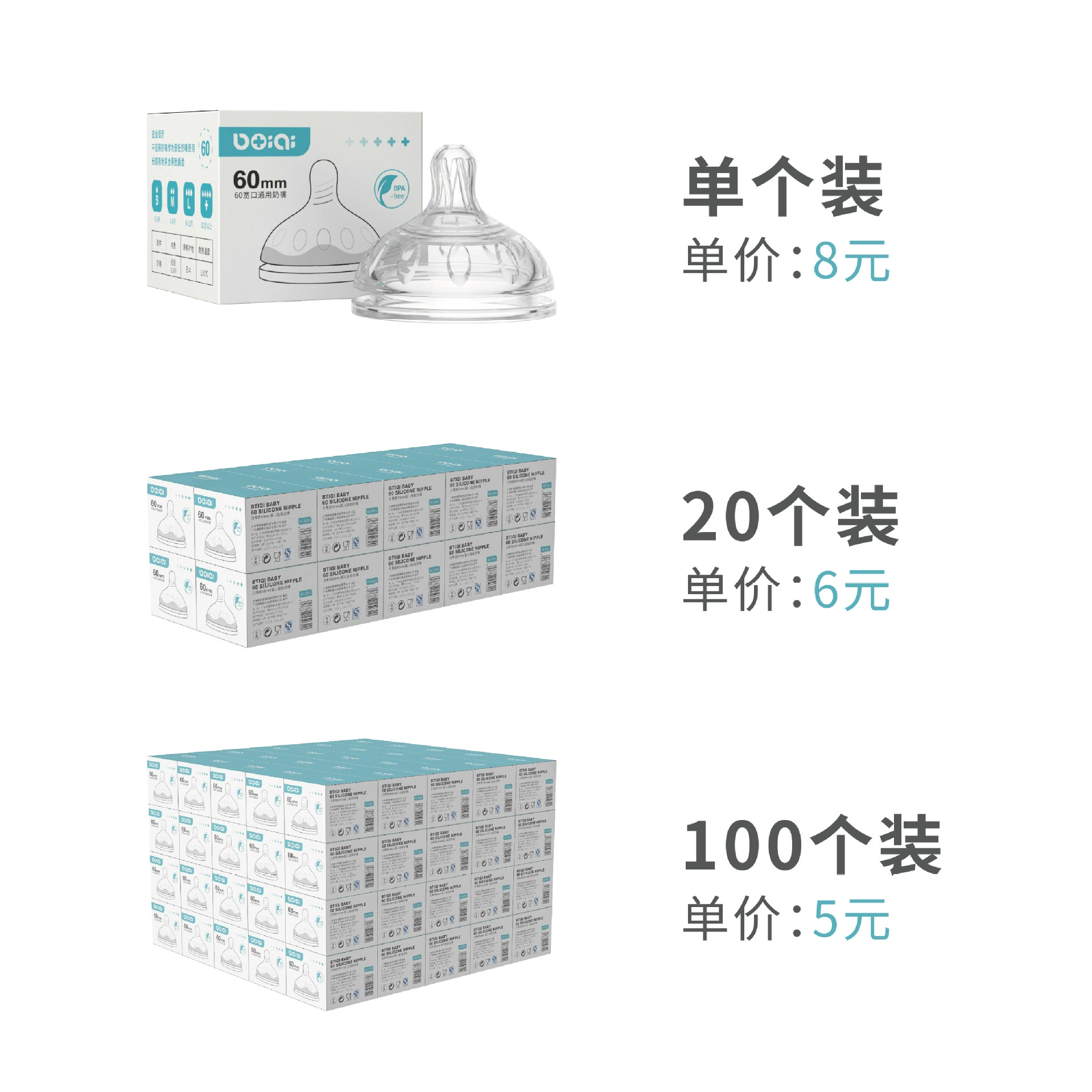 Bettic Baby жидкая силиконовая соска для кормления 60 мм широкий диаметр бутылочки аксессуары супер мягкие и хорошо всасывающие