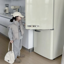 女童套装秋冬装新款加绒加厚韩版时髦洋气棉马甲卫衣卫裤三件套潮