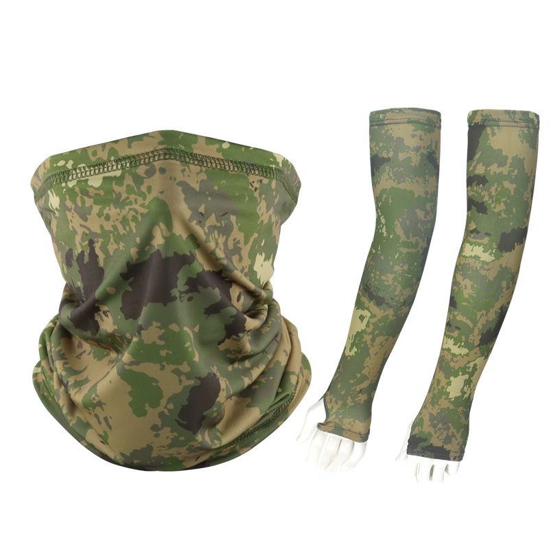 Manchas de jungla (babero de seda de hielo con dedos y mangas de hielo)