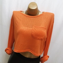 现货LP韩国代正品2025夏装新款 性感马甲线露脐薄款长袖T恤跳舞服