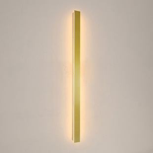 Minimalist strip outdoor waterproof LED wall lamp exterior wall garden balcony Villa Terrace Gate garden lamp Golden