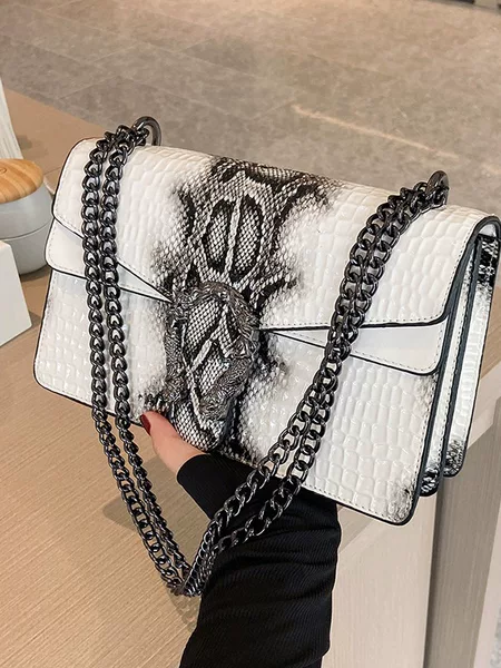 Cross-Border Bags 2025 New European and American Fashion Dionysian Small Square Bag Chain Style Printed Shoulder Bag Women's Crossbody Bag