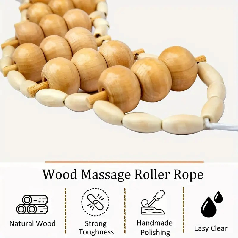 Amazon Back Pull Wooden Massager Simple Operation Manual Opening Back Strip Massage Back Pull Magic Roller Wholesale