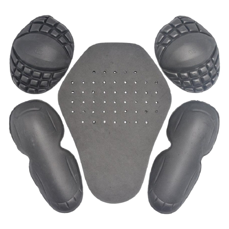 Oferta especial traje de carreras de motos de cinco piezas incorporado en el equipo de protección suave EVA universal hombrera codo/rodilla pad espalda