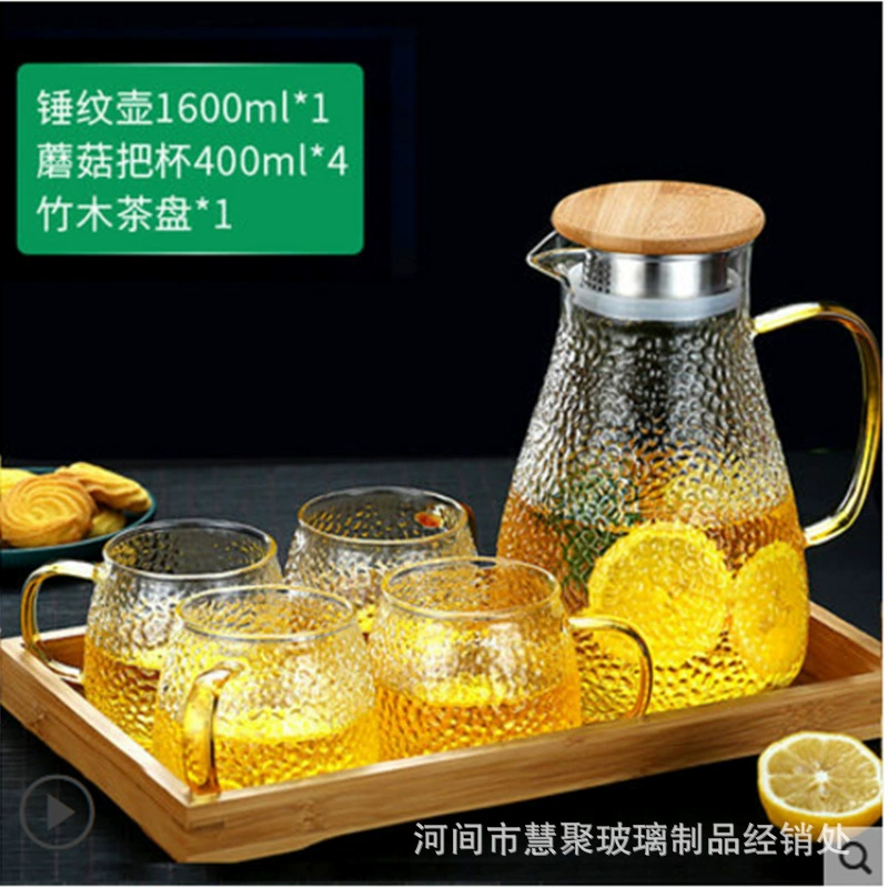 Glass teapot, set for home use