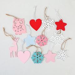 Gongheng Christmas Tree Decoration Owl Heart Pendant Prop Pentagon Star Star Ornament Christmas Decorations
