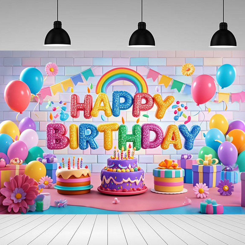 Amazon celebración transfronteriza pastel de cumpleaños fondo pancarta fiesta infantil foto pancarta decoración decoración escena