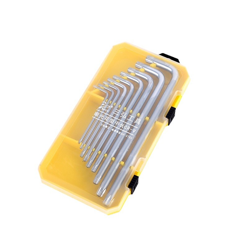 Sanhong Tools フラワータイプ六角レンチ L型梅花レンチ 9本セット 米型六角レンチセット|undefined
