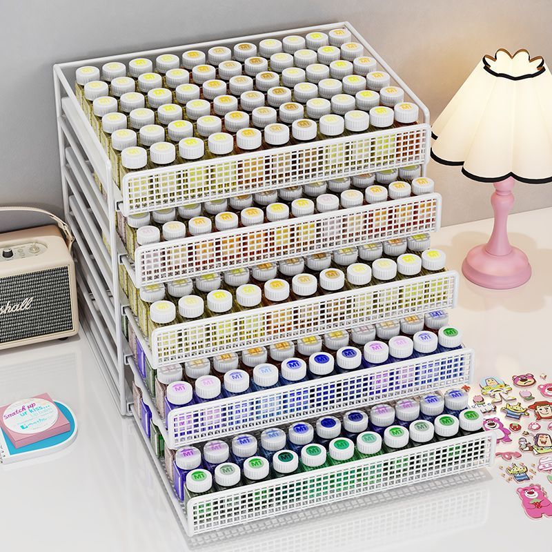 [No Installation Required] Letter Tray Storage and Bead Storage Cabinet, Multifunctional Rack, Five-Layer Desktop Large Capacity Pull-Out Storage Rack