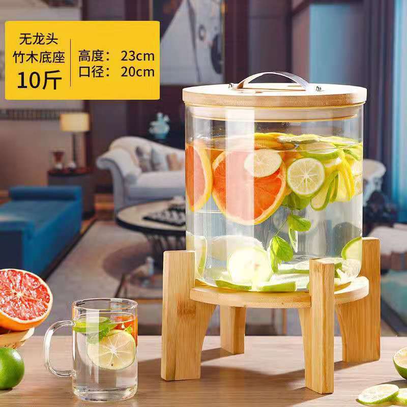 Hervidor frío de gran capacidad, hervidor de agua frío con grifo, hervidor de limón, jugo, bebida de cola, contenedor de barril, botella de vidrio de vino empapado