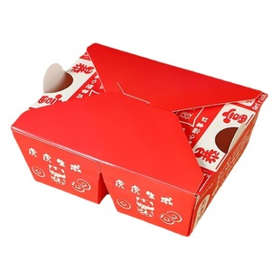 In stock free-discount commercial Korean fried chicken box thickened disposable takeaway chicken chop chicken rice flower packing box food lunch box