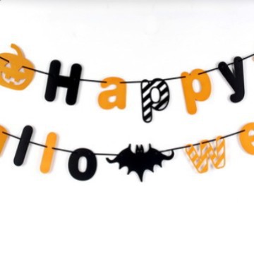 Pinjian Halloween decoración papel pull bandera centro comercial bar KTV decoración Halloween suministros pull bandera al por mayor