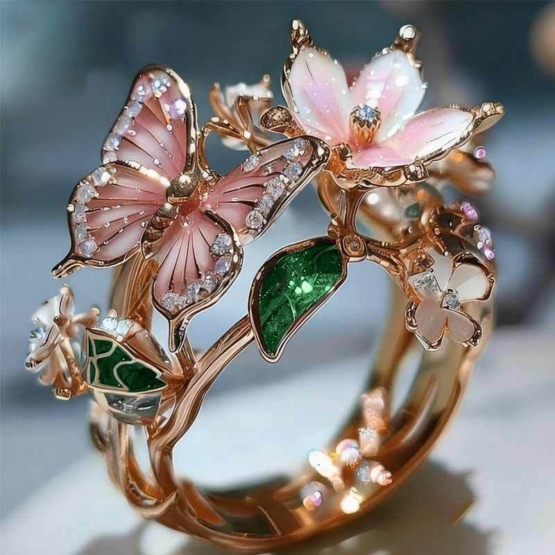 Glittrande designerring för kvinnor, elegant och bekväm_voghion.com