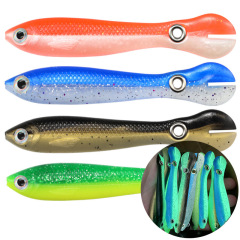 Weihé Night Glow Perforated Eel Soft Plastic Baits Dual Color Submerged Dying Soft Baits Bionic Lures Bass and Perch Baits