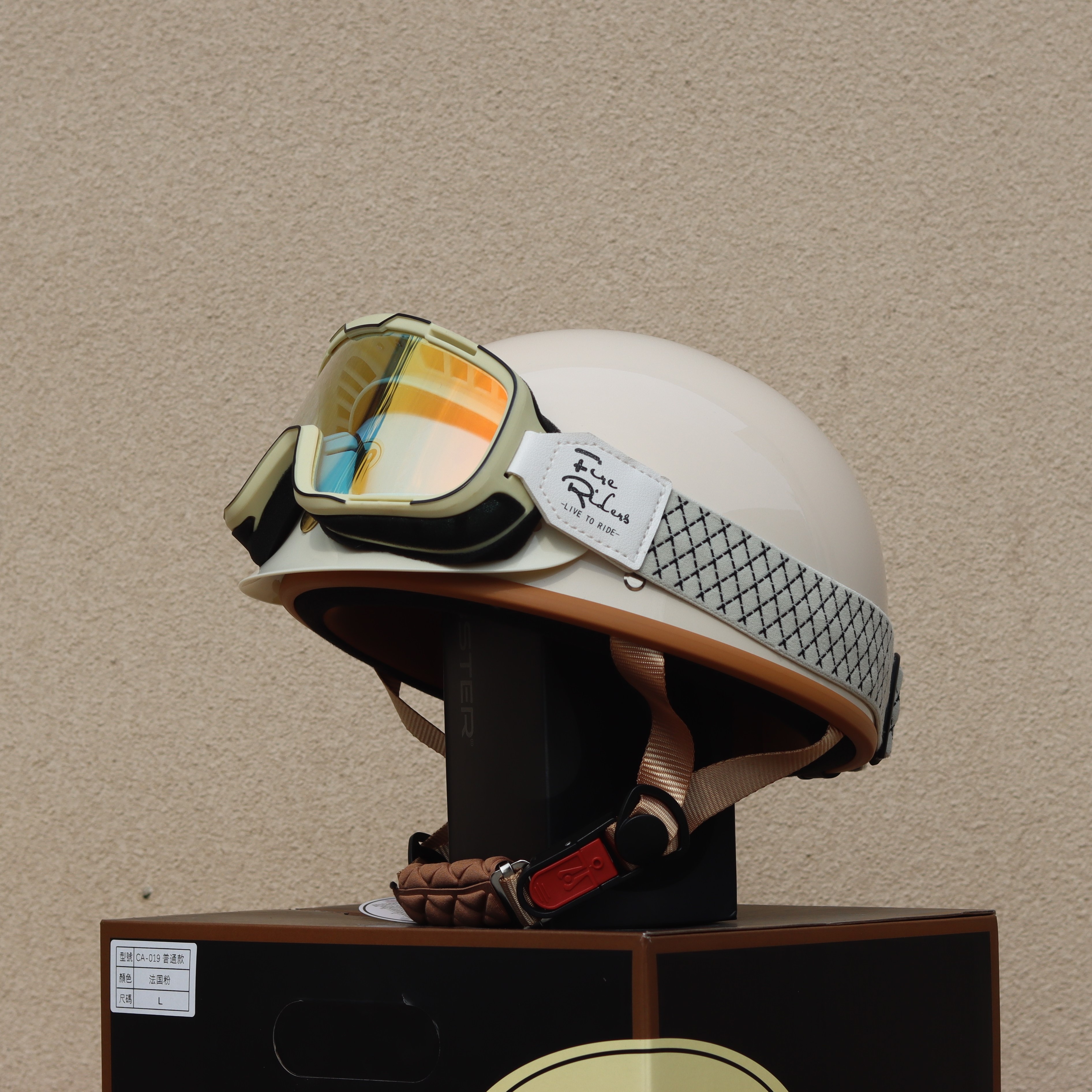Taiwan Retro Half Helmet Motorcycle Electric Lightweight 3C Summer