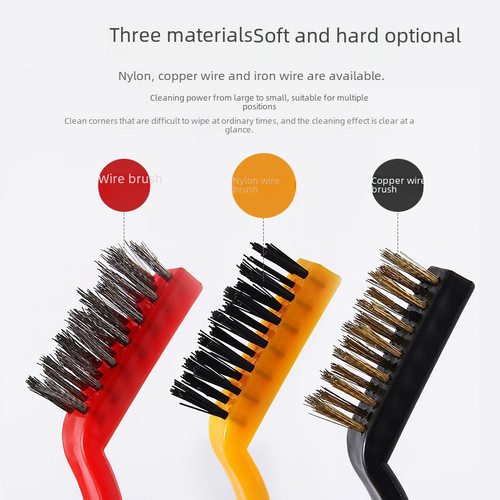 3-piece gas stove cleaning brush set stove brush kitchen multifunctional oil smoke dirt cleaning brush stainless steel brush for exhaust fan 