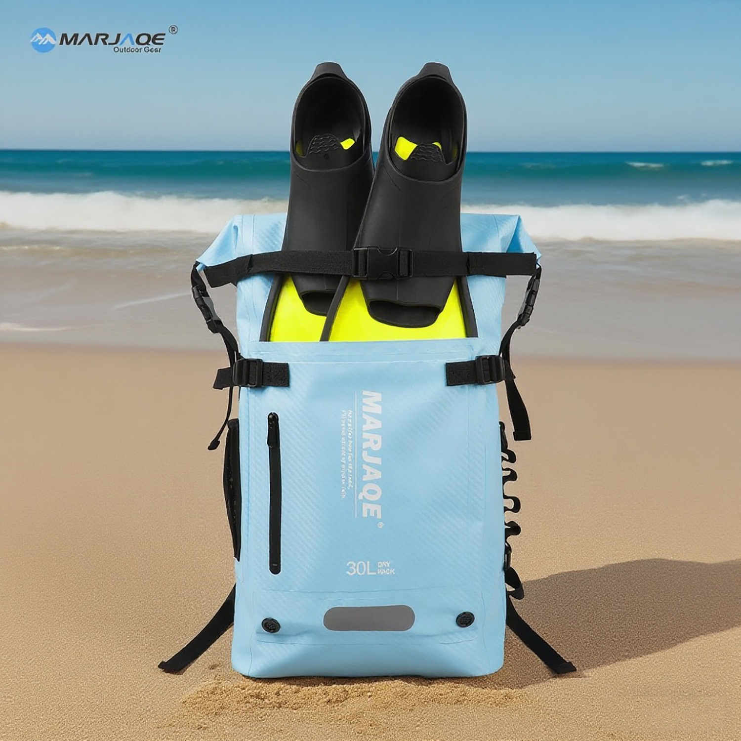 Cross-Border Waterproof Storage Backpack Free Diving Swimming Waterproof Backpack Outdoor Storage Fin Bag