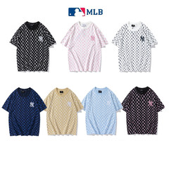 高品質MLBレトロNY老花満標カップル半袖クロスボーダー代発2024春夏ゆるい潮牌半袖