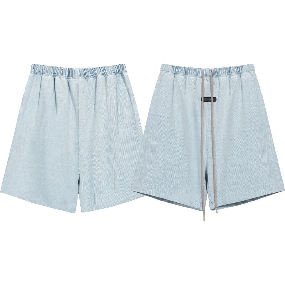 High Street ESSENTIALS FOG Pantalones vaqueros con cordón recto con correa elástica Lavado y pantalones casuales sueltos