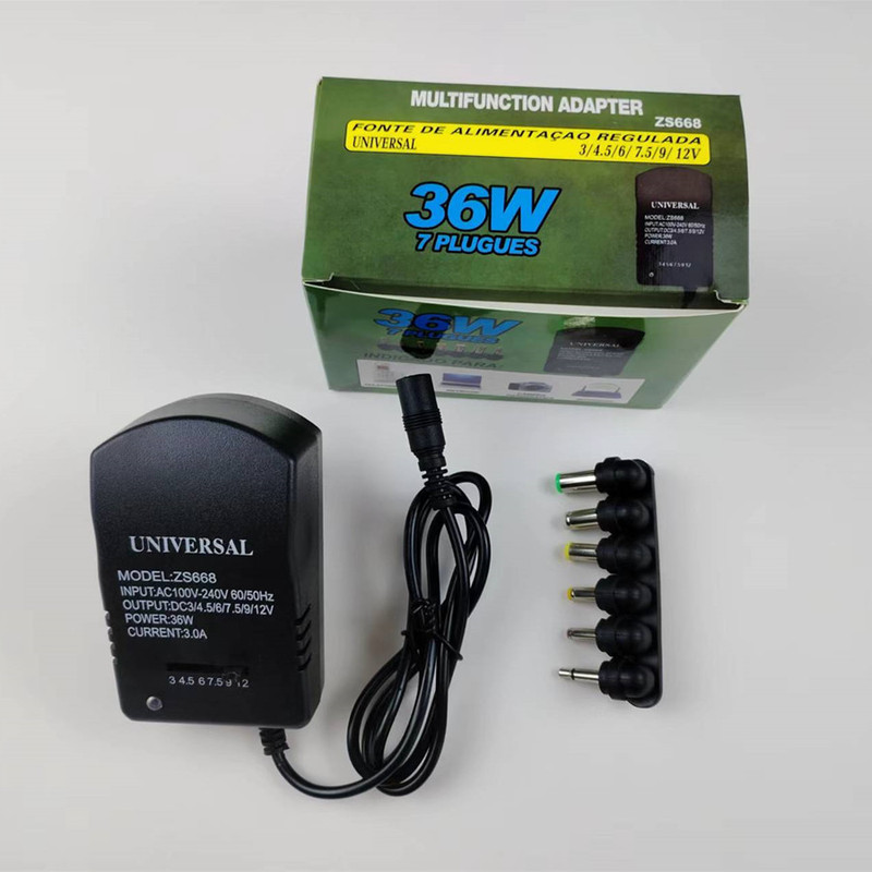 36W Adjustable Laptop Power Supply 3-12V 6-Level Voltage and Current 3A Adapter Adjustable Dc Switching Power Supply