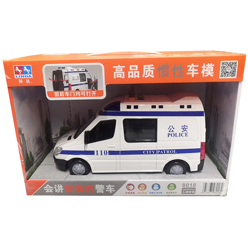 Linda historia contando la inercia del coche de juguete de los niños ingeniería de la música coche de bomberos policía coche mezclador camión vehículo todoterreno al por mayor